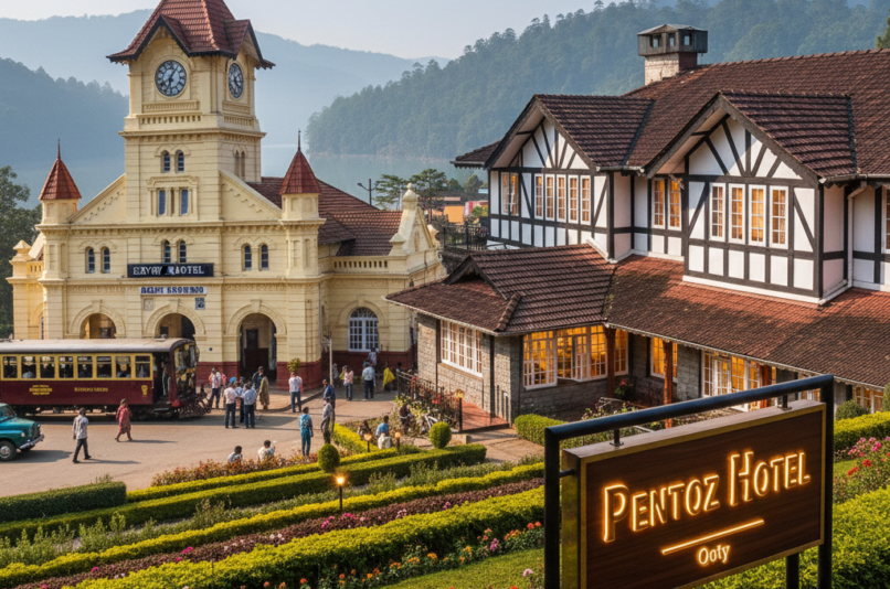 Hotel near Ooty Railway Station – Stay at Pentoz Hotel Ooty